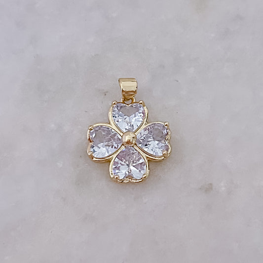 Big White Clover Charm