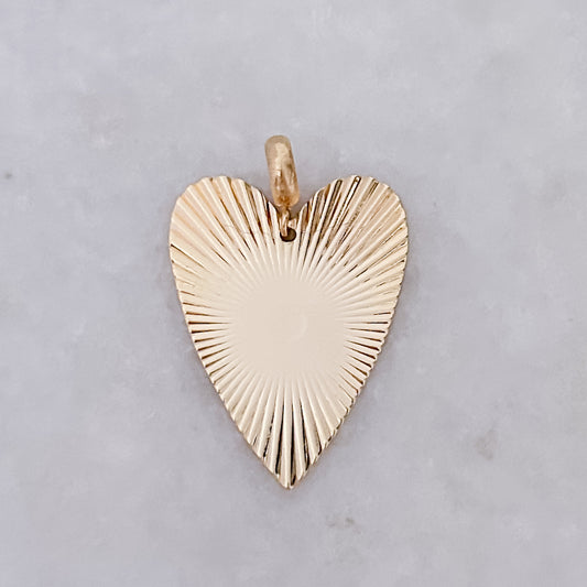 Big Gold Heart Charm