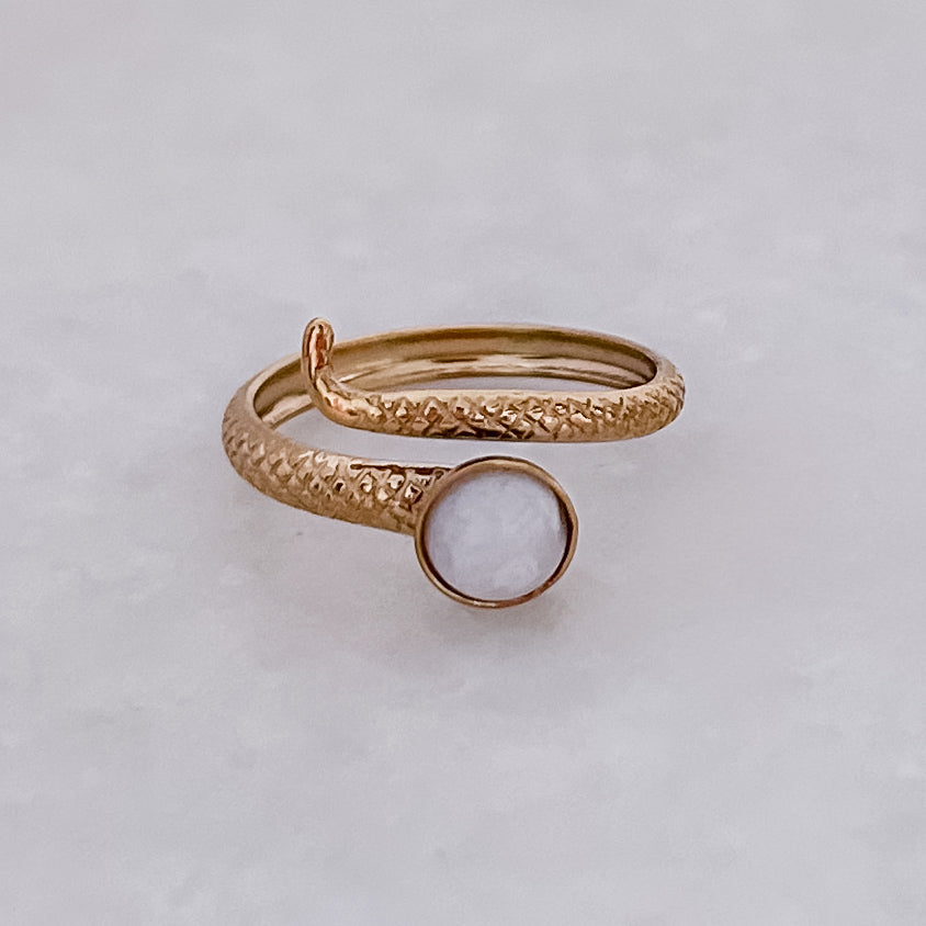 Snake + Stone Ring