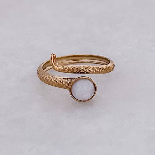 Snake + Stone Ring