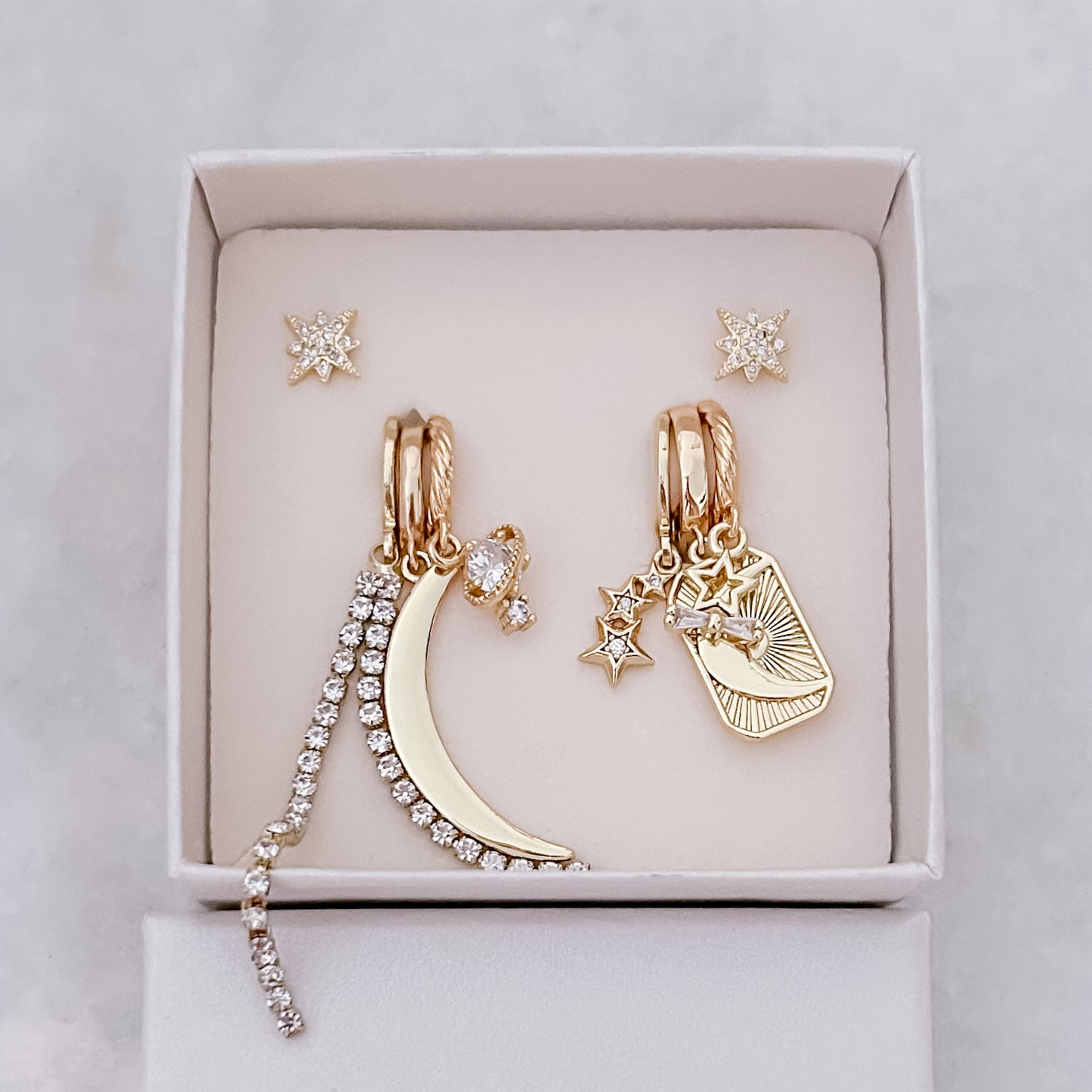 Tiny Crystal Tassle Hoop