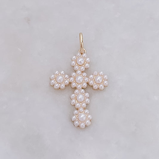 Pearl Cross - Charm