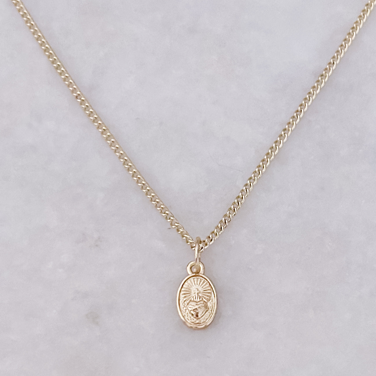 Delicate Sacred Heart Necklace