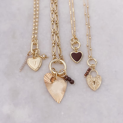 Brown Big Heart Necklace
