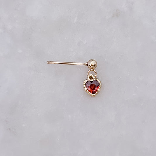 Firebrick Heart Pin