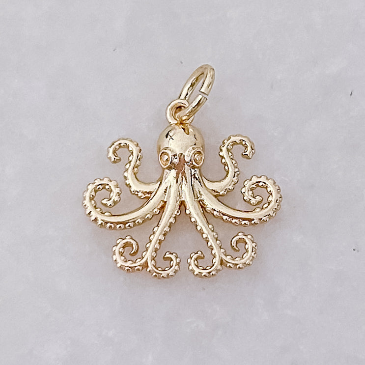 Gold Octopus - Charm