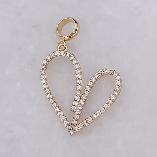 Strass Heart Charm