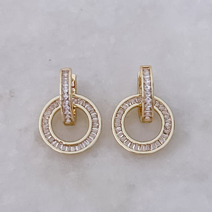 Zirconia Loop Earrings