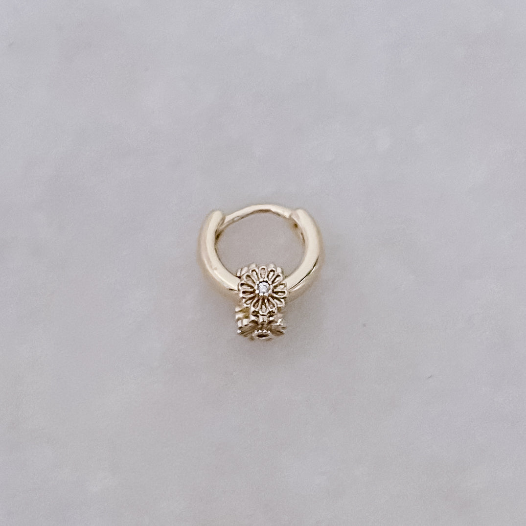 Tiny Flower Ring Hoop
