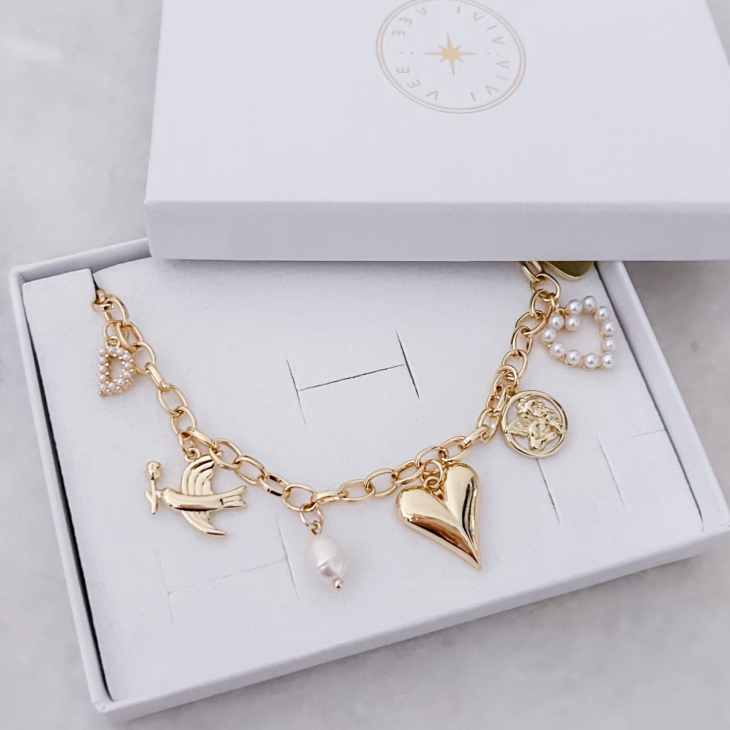 Pearl Initial - Customize Charm Necklace