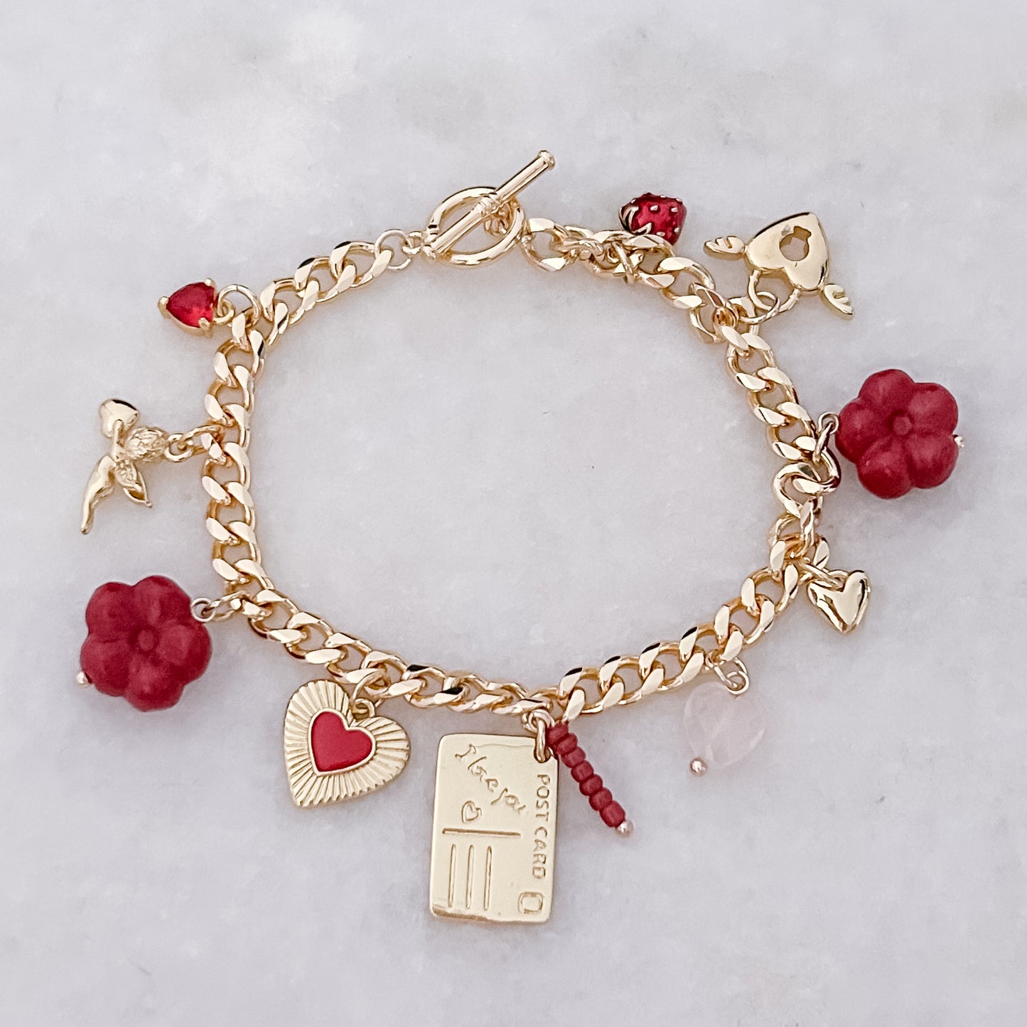 Red Charm Bracelet