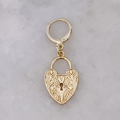 Heart Lock Tiny Hoop