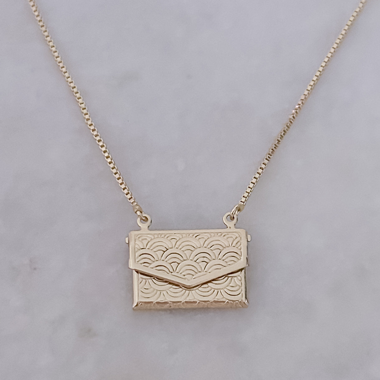 Vintage Envelope Necklace