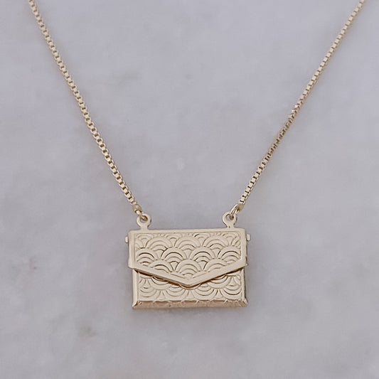 Vintage Envelope Necklace