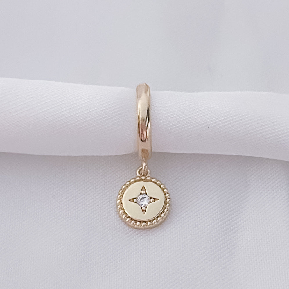 Star Coin Bold Hoop