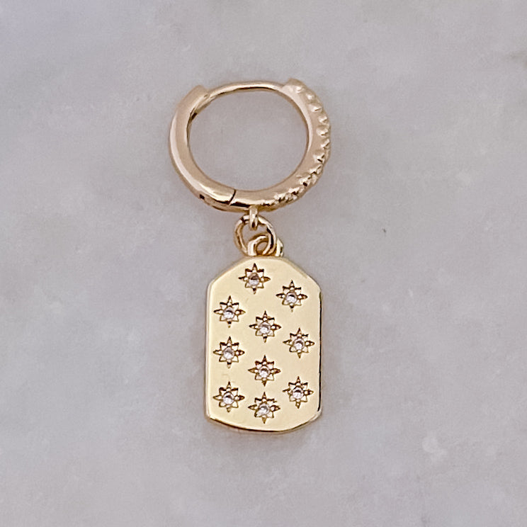 Ten Stars Amulet Hoop