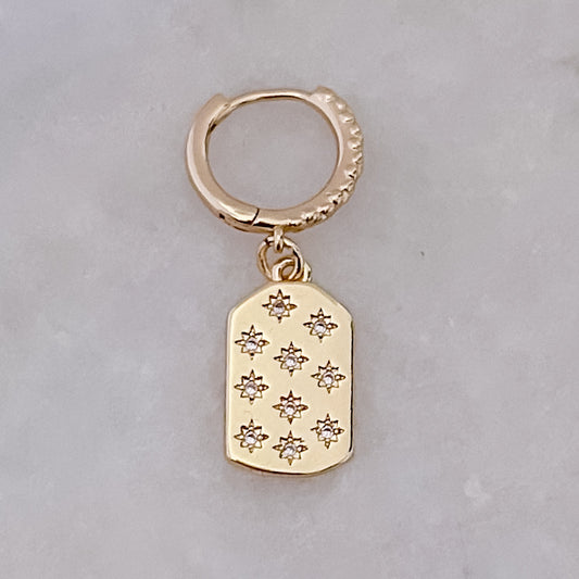Ten Stars Amulet Hoop