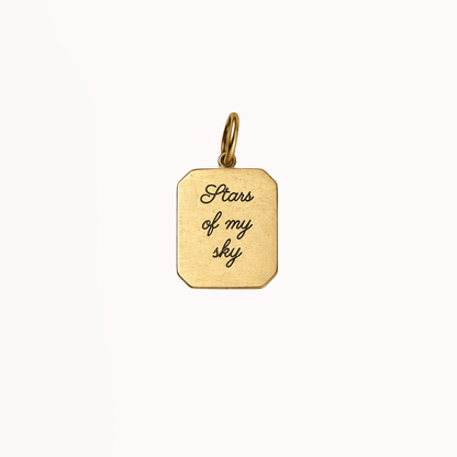Rectangle - Engraved Charm