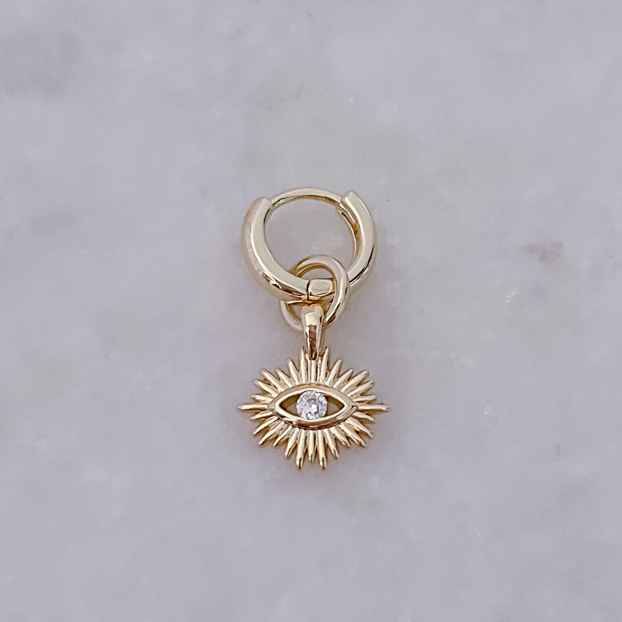 Tiny Evil Eye Hoop