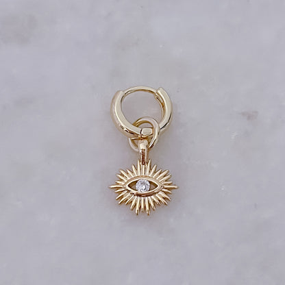 Tiny Evil Eye Hoop