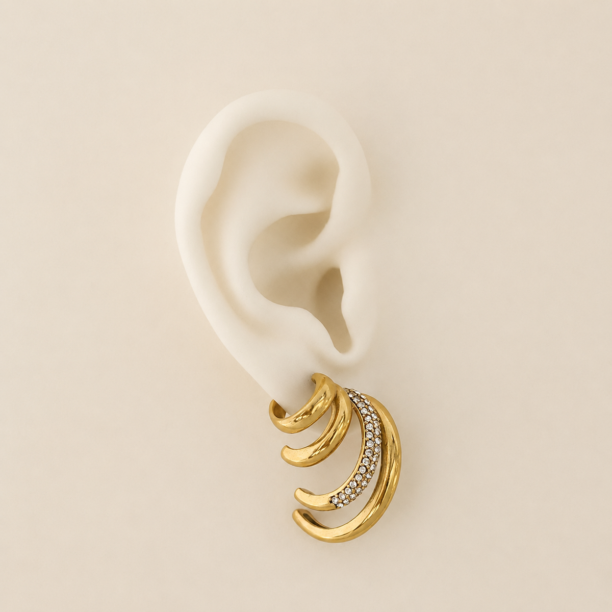 Layered Pavé Earrings