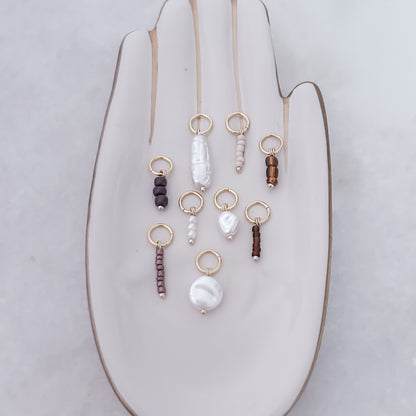 Beige Stack Beads - Charm