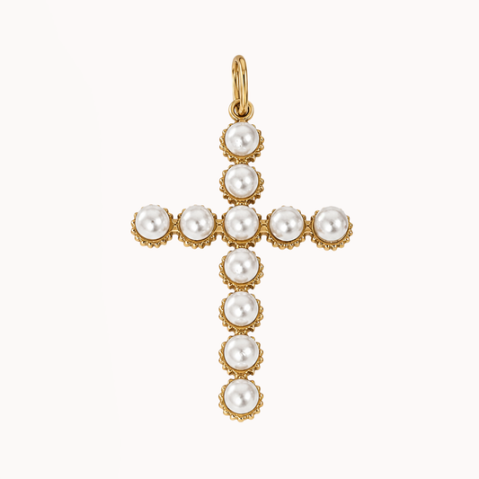 Pearl Cross - Charm