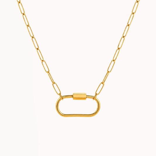 Oval Chain - Lock Necklace