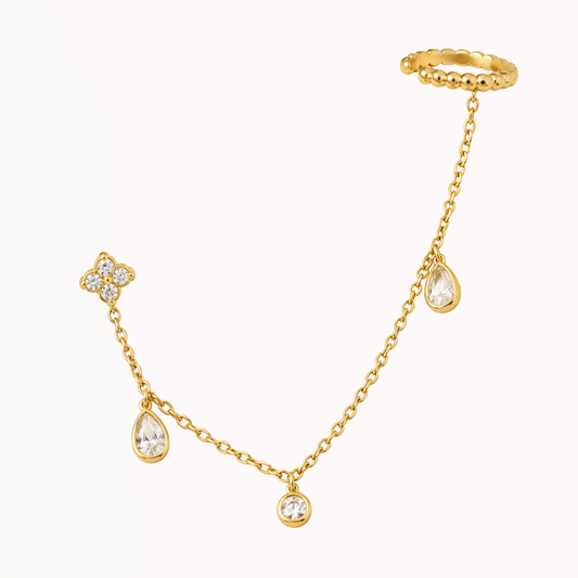 Clover + Drip Ear Cuff