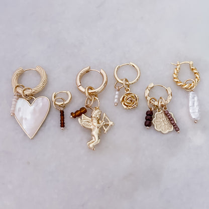 Beige Stack Beads - Charm