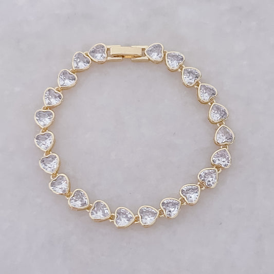 Diamond Hearts Bracelet