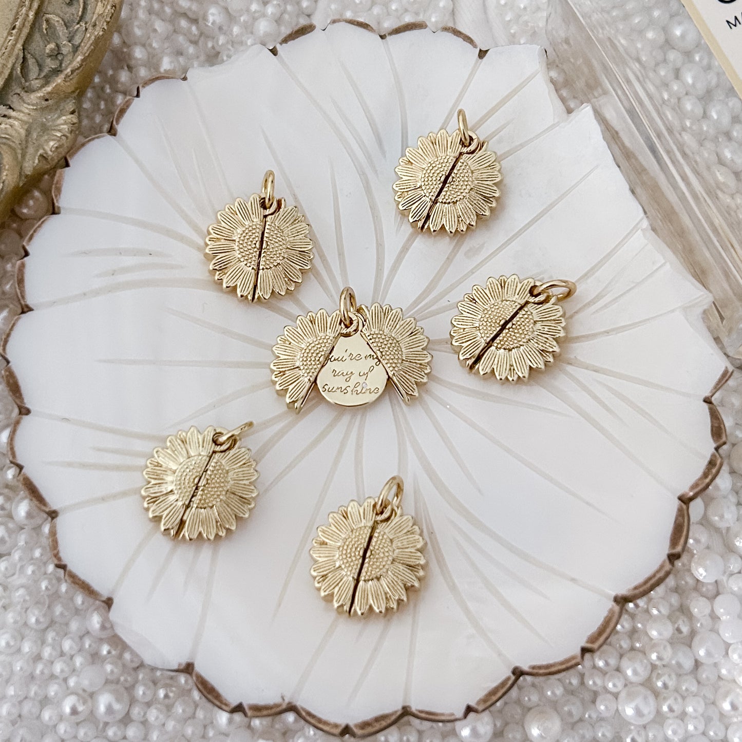 Sunflower with Hidden Message - Charm
