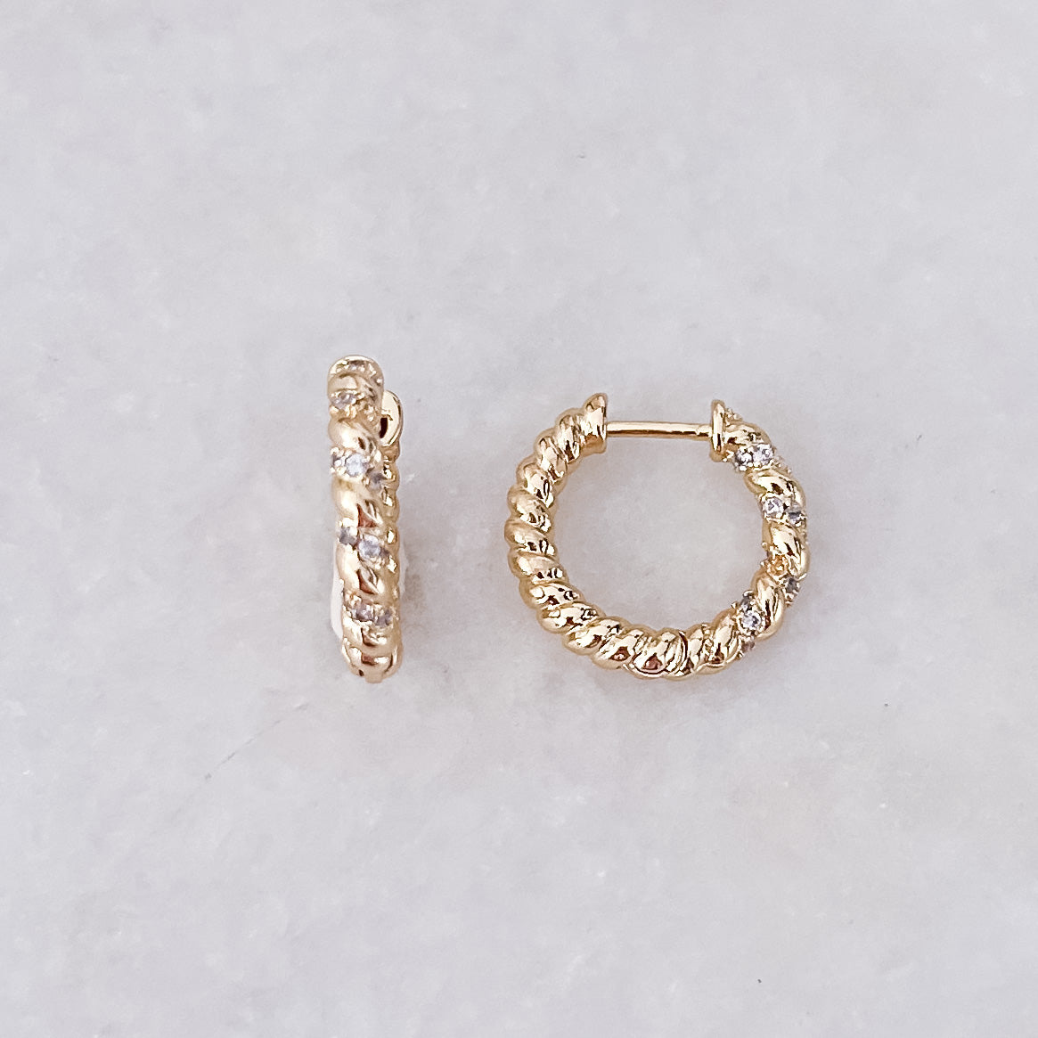 Twisted Sparkle Hoops