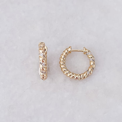 Twisted Sparkle Hoops