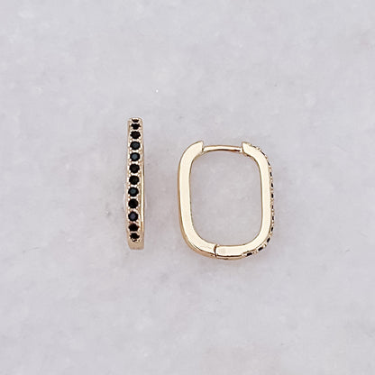 Black Square Hoops