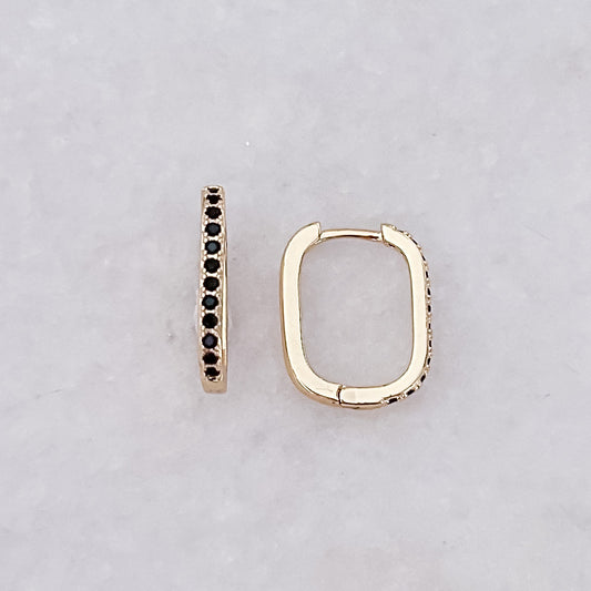 Black Square Hoops