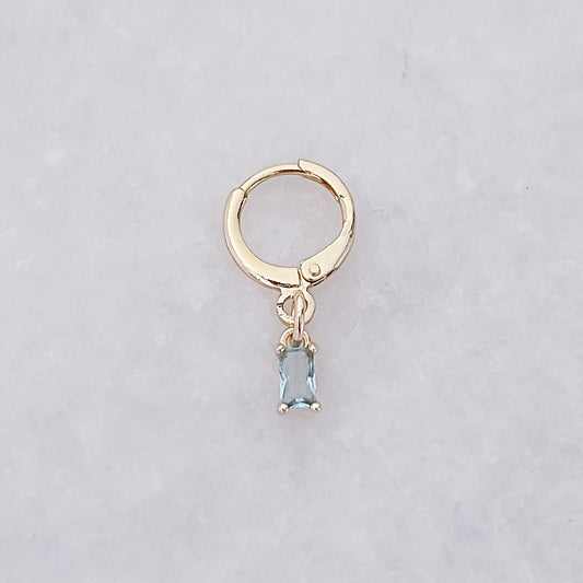 Blue Stone Tiny Hoop