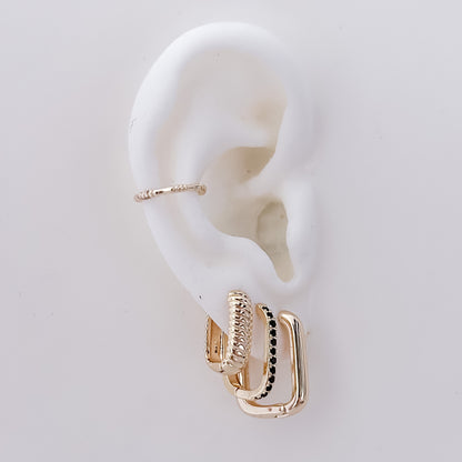 Twisted Square Hoops