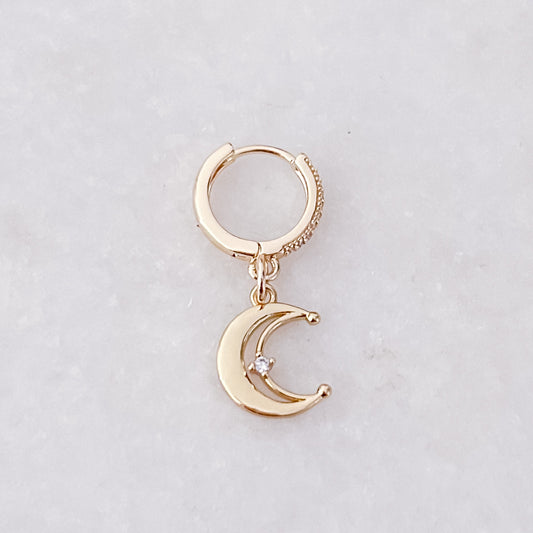 Crescent Moon Sparkling Hoop