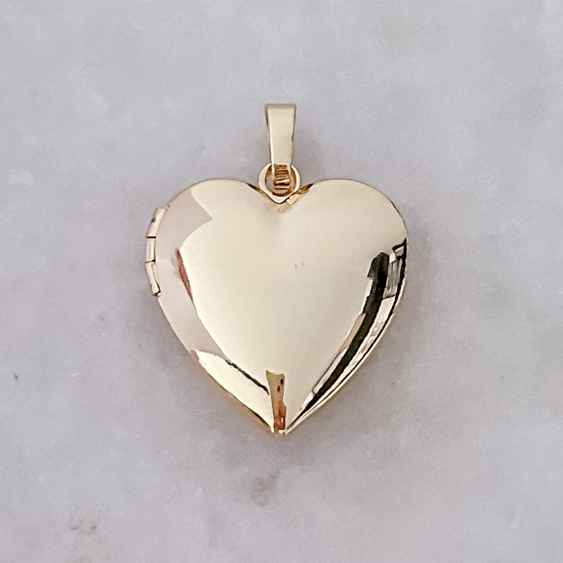 Gold Heart Locket - Charm