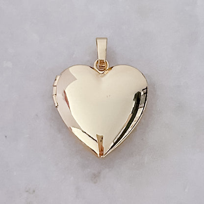 Gold Heart Locket - Charm