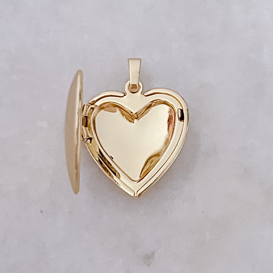 Gold Heart Locket - Charm
