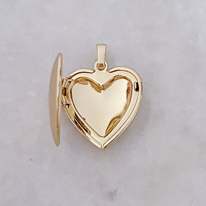 Gold Heart Locket - Charm