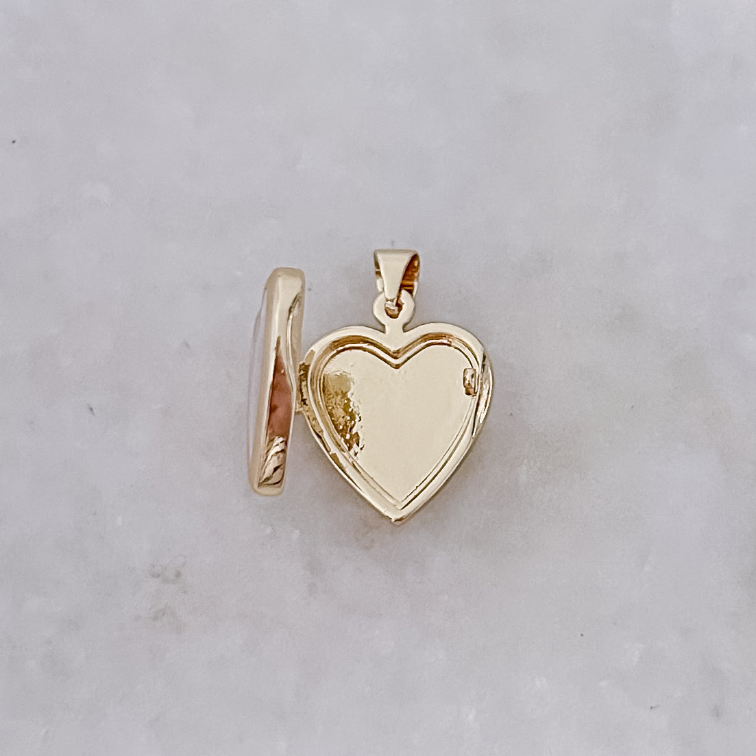 White Heart Locket - Charm