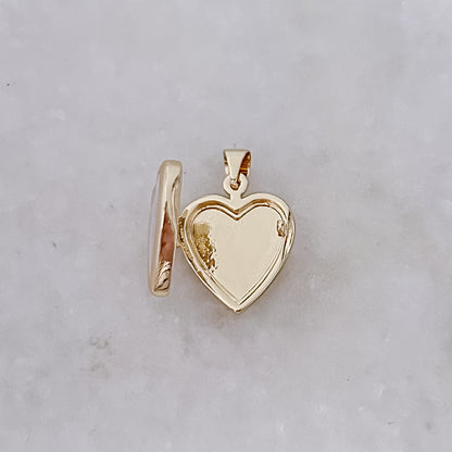 White Heart Locket - Charm