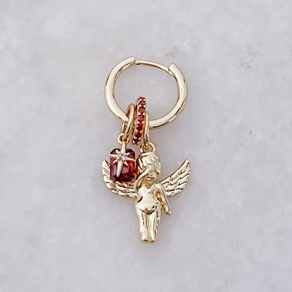 Brown Angel Star Hoop